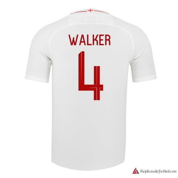 Camiseta Seleccion Inglaterra Primera equipación Walker 2018 Blanco